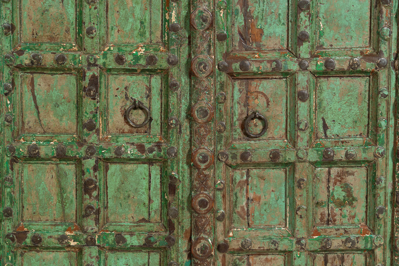 Biscottini Porta portone in legno massello e ferro da interno o da esterno vecchia e antica medievale