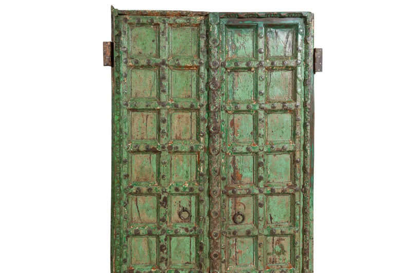 Biscottini Porta portone in legno massello e ferro da interno o da esterno vecchia e antica medievale