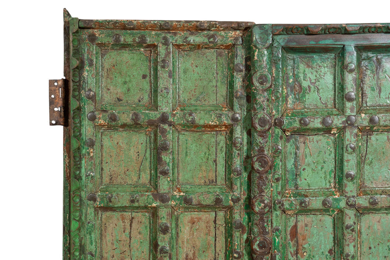 Biscottini Porta portone in legno massello e ferro da interno o da esterno vecchia e antica medievale