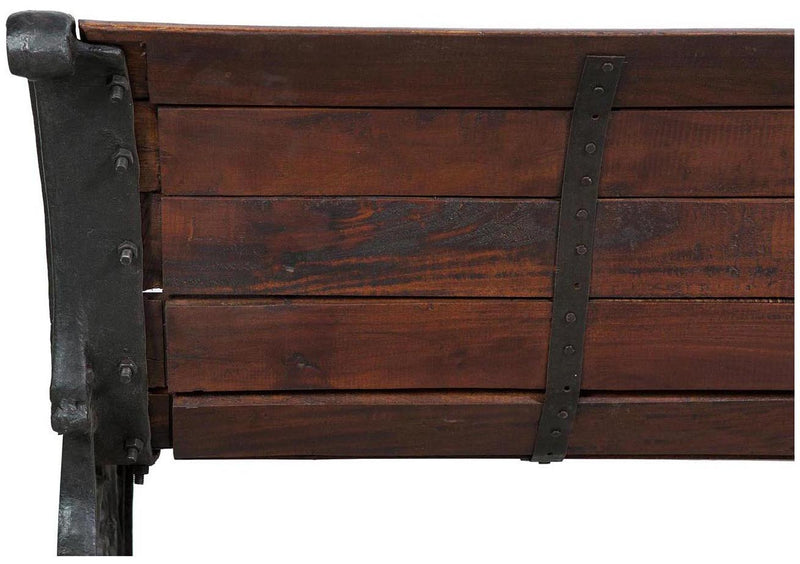 Biscottini Panchina in legno massiccio e ghisa L145xPR65xH77 cm