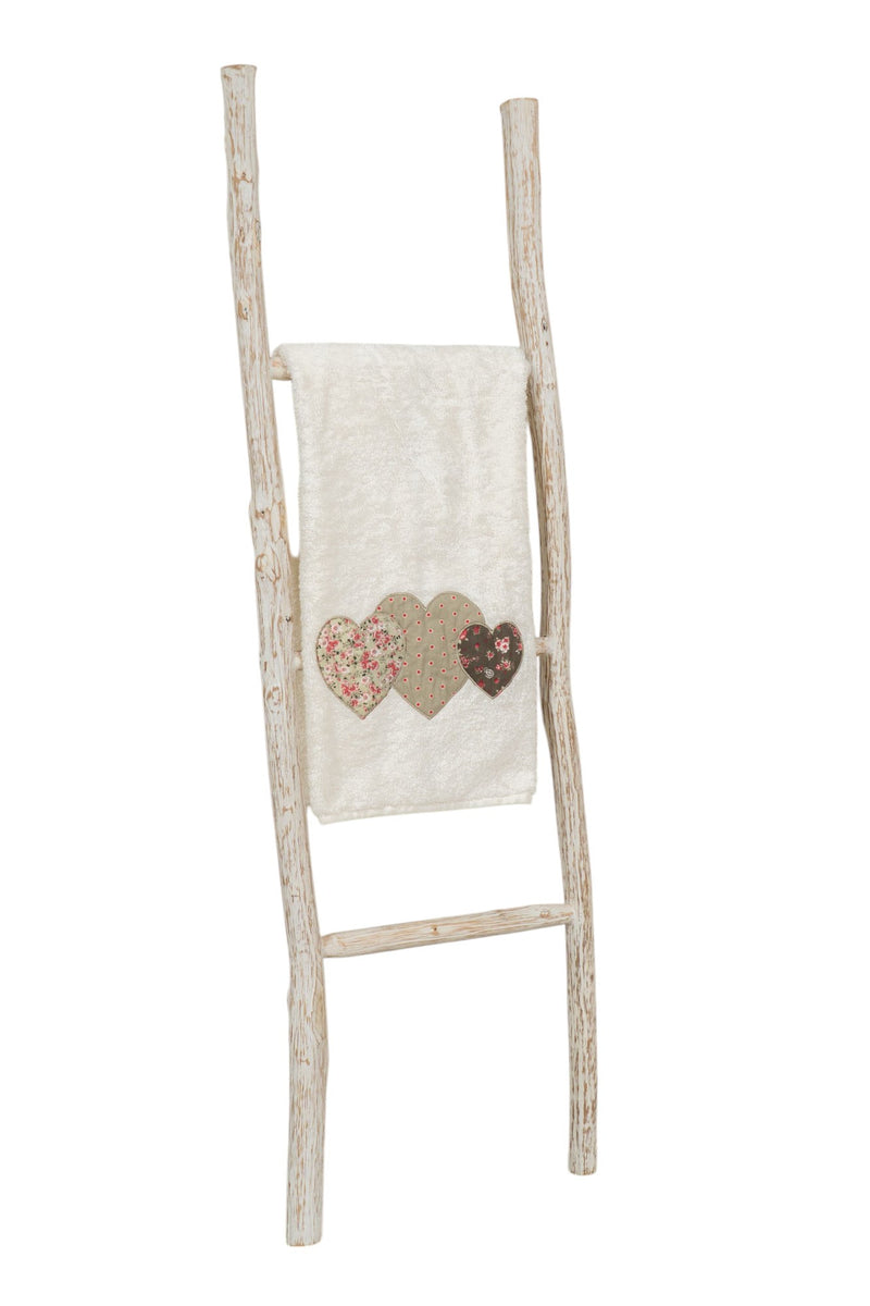 Biscottini Scala portasciugamani in legno finitura bianca