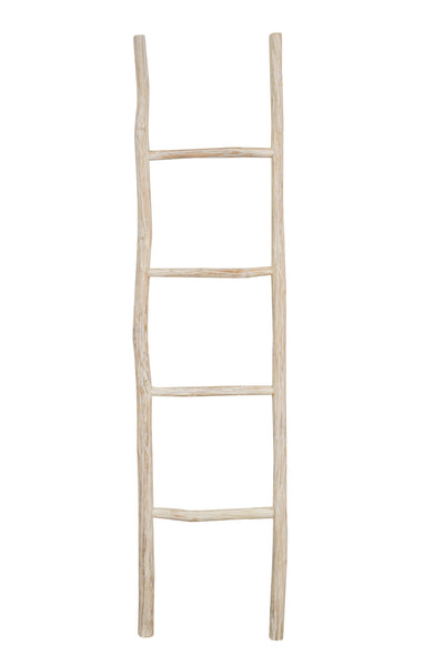 Biscottini Scala portasciugamani in legno finitura bianca