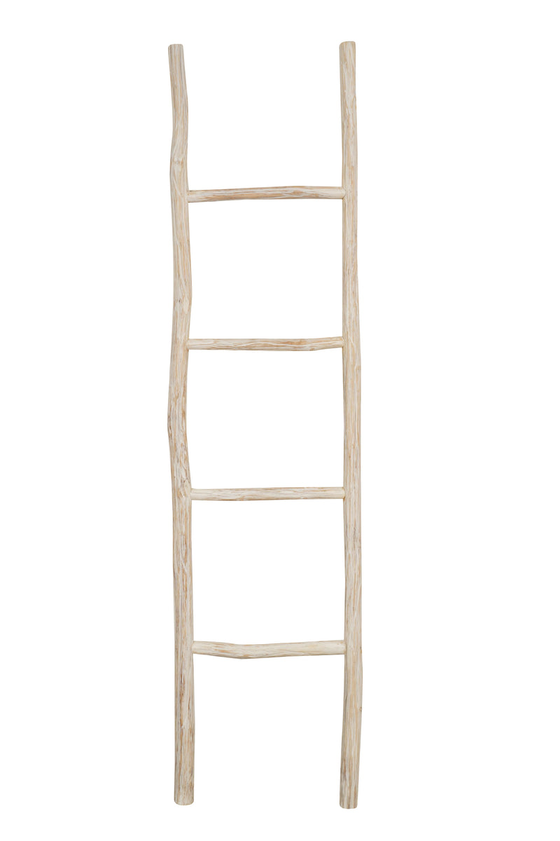 Biscottini Scala portasciugamani in legno finitura bianca