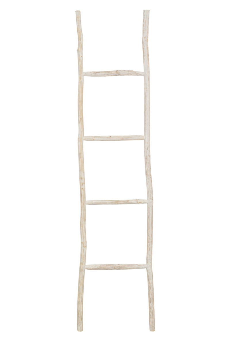 Biscottini Scala portasciugamani in legno finitura bianca