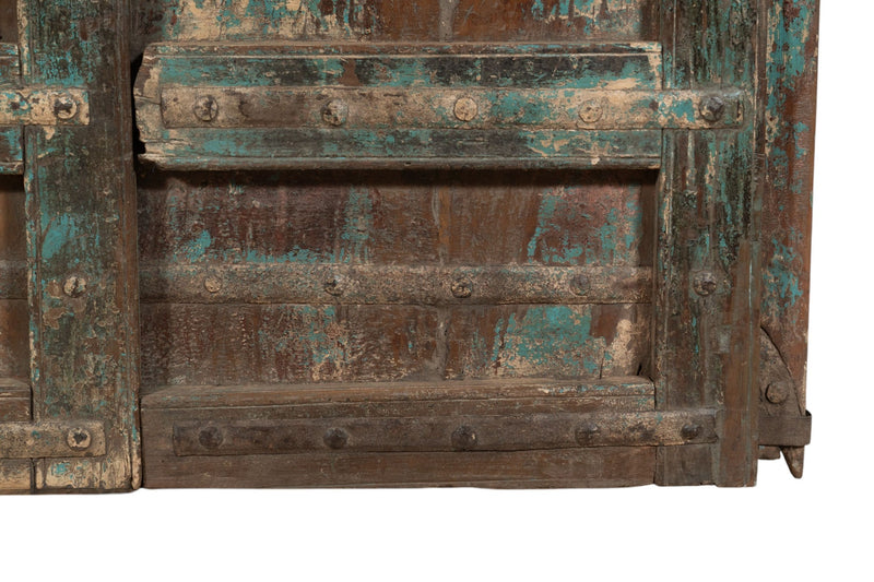 Biscottini Porta portone in legno massello e ferro da interno o da esterno vecchia e antica medievale