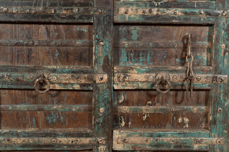 Biscottini Porta portone in legno massello e ferro da interno o da esterno vecchia e antica medievale