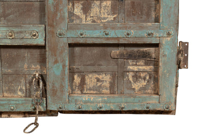 Biscottini Porta portone in legno massello e ferro da interno o da esterno vecchia e antica medievale