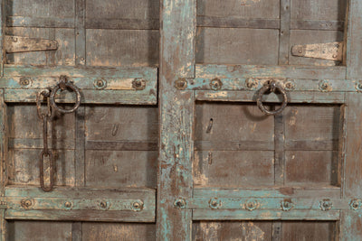 Biscottini Porta portone in legno massello e ferro da interno o da esterno vecchia e antica medievale