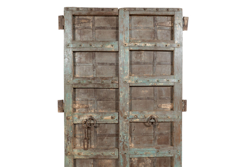 Biscottini Porta portone in legno massello e ferro da interno o da esterno vecchia e antica medievale