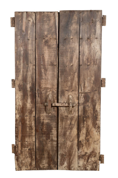 Biscottini Porta portone in legno massello e ferro da interno o da esterno vecchia e antica medievale