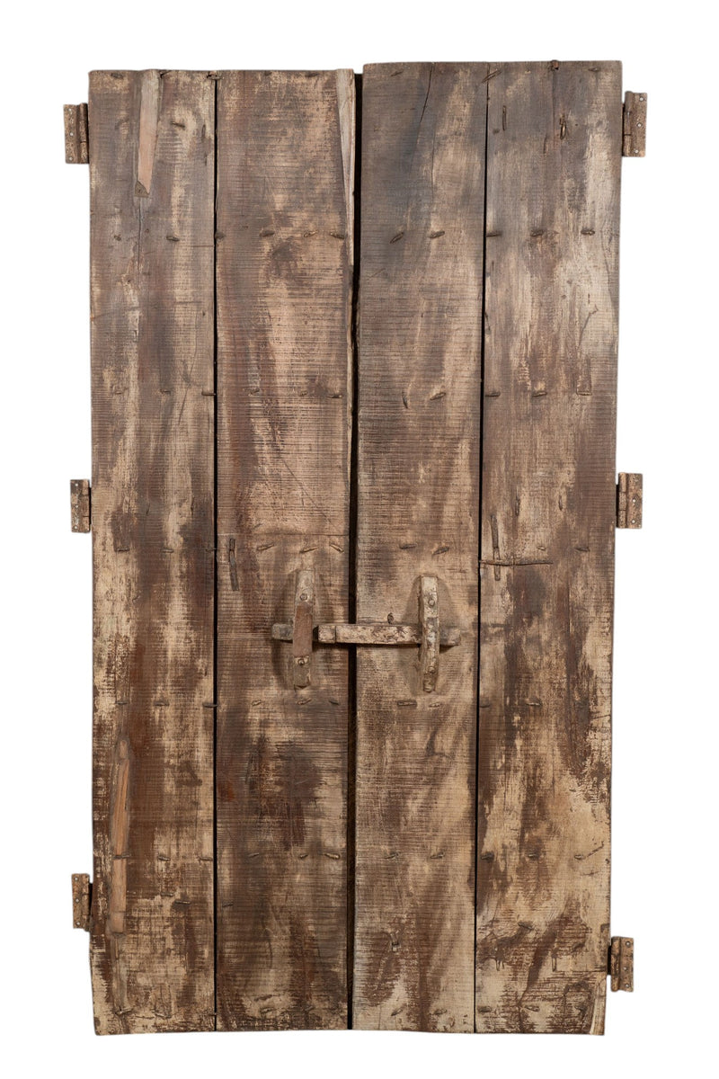 Biscottini Porta portone in legno massello e ferro da interno o da esterno vecchia e antica medievale