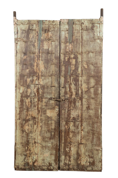 Biscottini Porta portone in legno massello e ferro da interno o da esterno vecchia e antica medievale