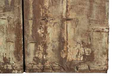 Biscottini Porta portone in legno massello e ferro da interno o da esterno vecchia e antica medievale