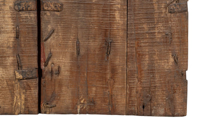 Biscottini Porta portone in legno massello e ferro da interno o da esterno vecchia e antica medievale