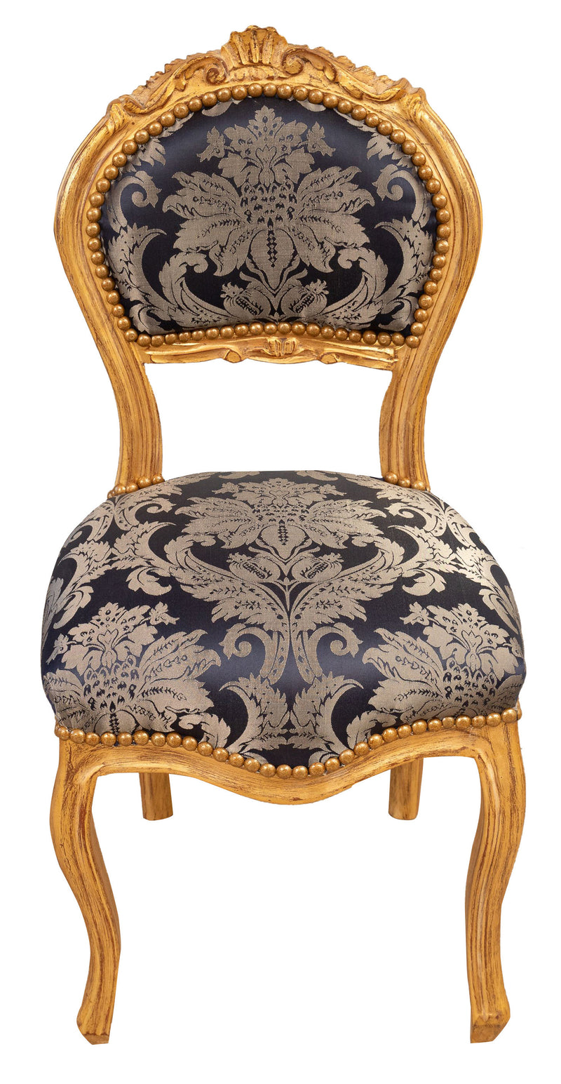 Biscottini Sedia poltroncina stile francese Luigi XVI in legno massello di faggio