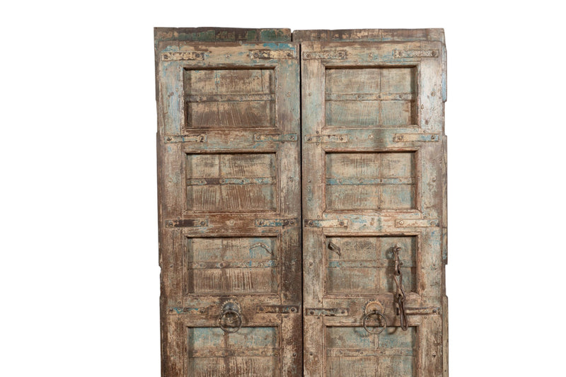 Biscottini Porta portone in legno massello e ferro da interno o da esterno vecchia e antica medievale