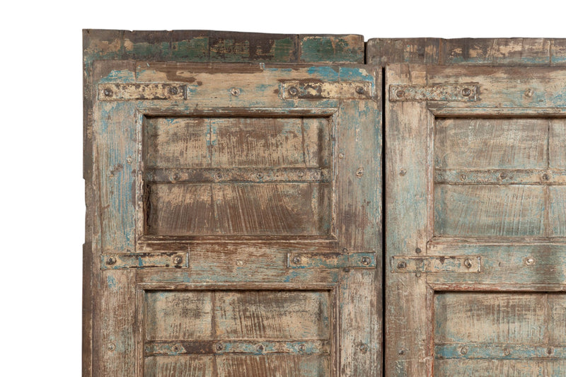 Biscottini Porta portone in legno massello e ferro da interno o da esterno vecchia e antica medievale