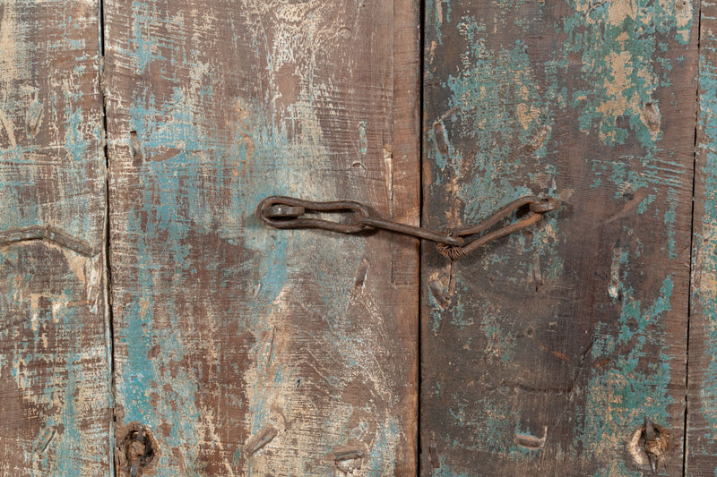 Biscottini Porta portone in legno massello e ferro da interno o da esterno vecchia e antica medievale
