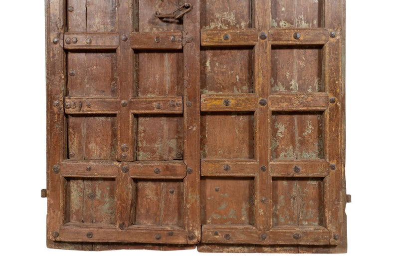 Biscottini Porta portone in legno massello e ferro da interno o da esterno vecchia e antica medievale