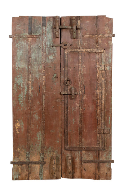 Biscottini Porta portone in legno massello e ferro da interno o da esterno vecchia e antica medievale