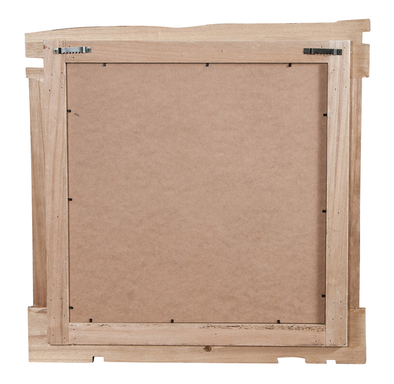 Biscottini Specchio da parete in legno massello L60xPR3,5xH60 cm.