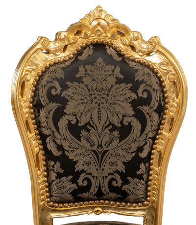 Biscottini Poltrona stile francese Luigi XVI in legno massello di faggio