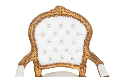 Biscottini POLTRONA DA BAMBINO STILE FRANCESE LUIGI XVI IN LEGNO MASSELLO DI FAGGIO