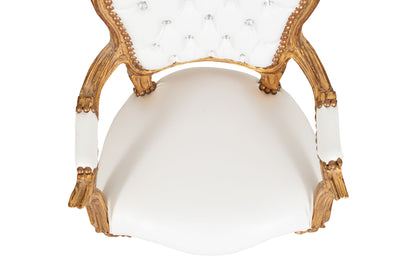 Biscottini POLTRONA DA BAMBINO STILE FRANCESE LUIGI XVI IN LEGNO MASSELLO DI FAGGIO