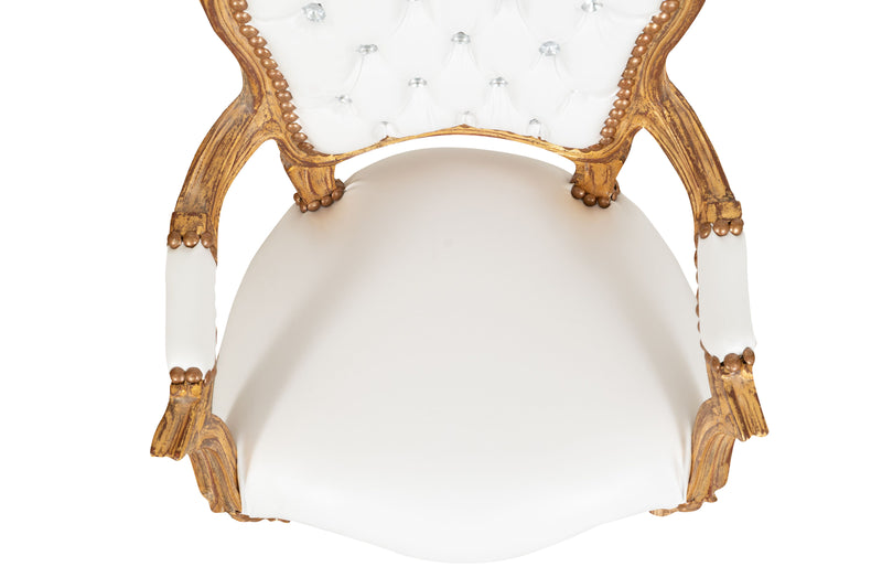 Biscottini POLTRONA DA BAMBINO STILE FRANCESE LUIGI XVI IN LEGNO MASSELLO DI FAGGIO