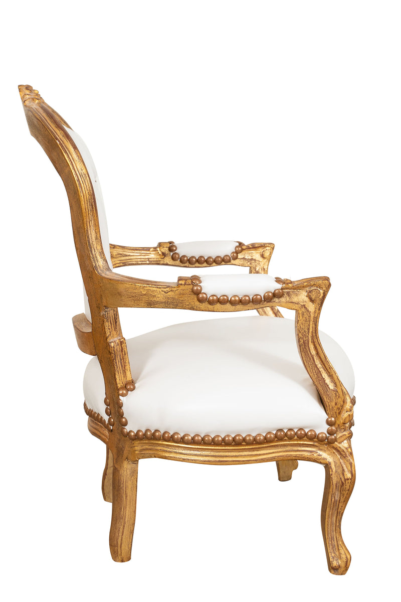 Biscottini POLTRONA DA BAMBINO STILE FRANCESE LUIGI XVI IN LEGNO MASSELLO DI FAGGIO