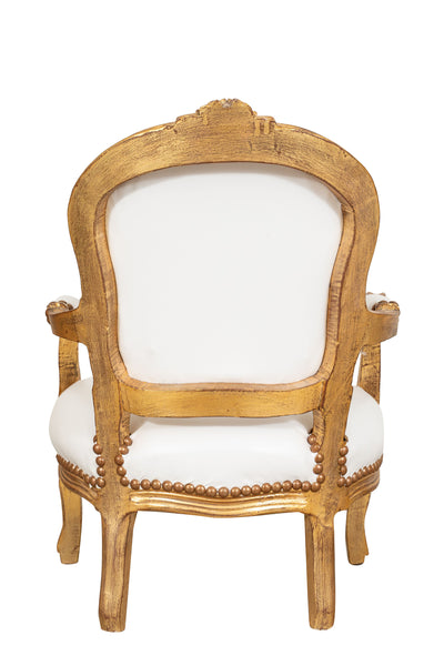 Biscottini POLTRONA DA BAMBINO STILE FRANCESE LUIGI XVI IN LEGNO MASSELLO DI FAGGIO