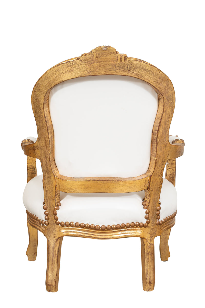 Biscottini POLTRONA DA BAMBINO STILE FRANCESE LUIGI XVI IN LEGNO MASSELLO DI FAGGIO