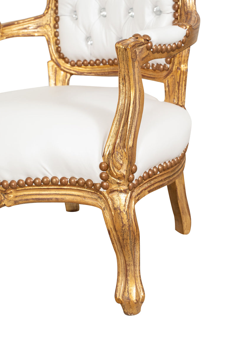 Biscottini POLTRONA DA BAMBINO STILE FRANCESE LUIGI XVI IN LEGNO MASSELLO DI FAGGIO