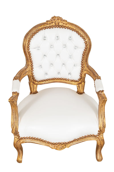 Biscottini POLTRONA DA BAMBINO STILE FRANCESE LUIGI XVI IN LEGNO MASSELLO DI FAGGIO