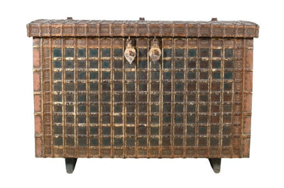 Biscottini Vecchio forziere in legno e ferro L173XPR96XH120 cm