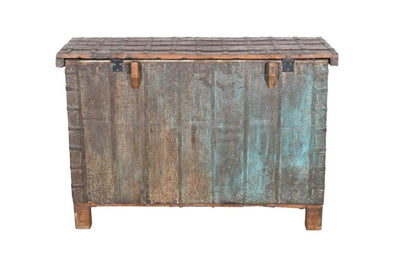 Biscottini Vecchio forziere in legno e ferro L127XPR47XH87 cm