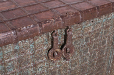 Biscottini Vecchio forziere in legno e ferro L127XPR47XH87 cm