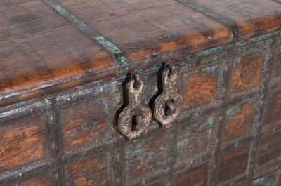 Biscottini Vecchio forziere in legno e ferro L127XPR46XH89 cm