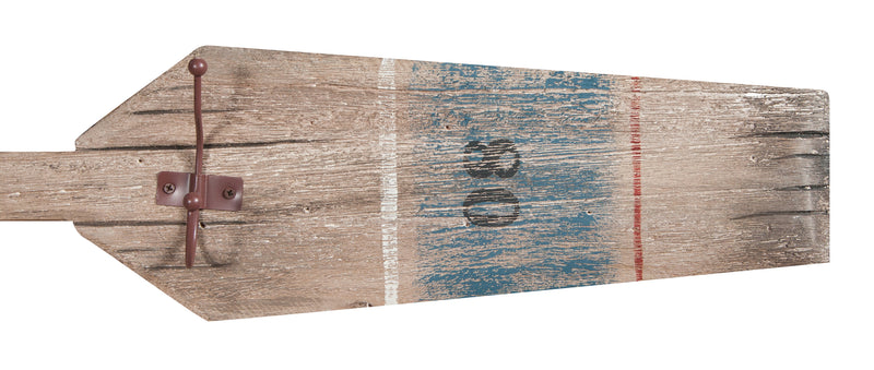 Biscottini Attaccapanni da parete a forma di remo in legno massello L116,5XPR6,5XH15 cm