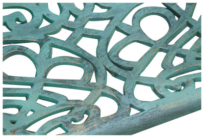 Biscottini Panchina Liberty in ghisa finitura verde anticata L105xPR62xH90 cm