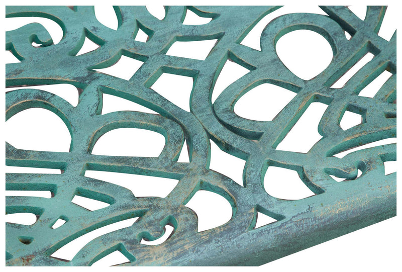 Biscottini Panchina Liberty in ghisa finitura verde anticata L105xPR62xH90 cm