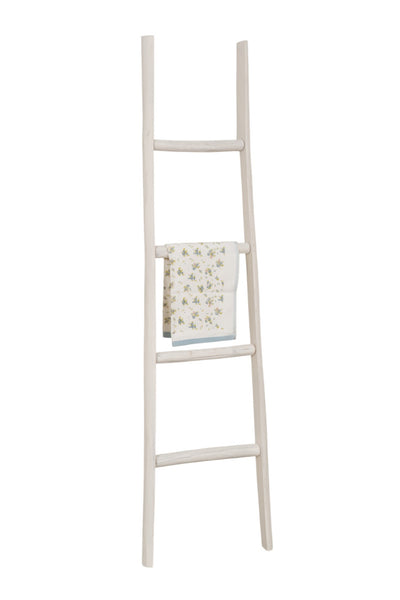 Biscottini Scala portasciugamani in legno finitura bianca anticata