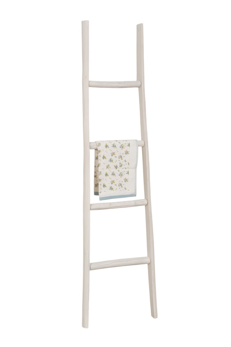 Biscottini Scala portasciugamani in legno finitura bianca anticata