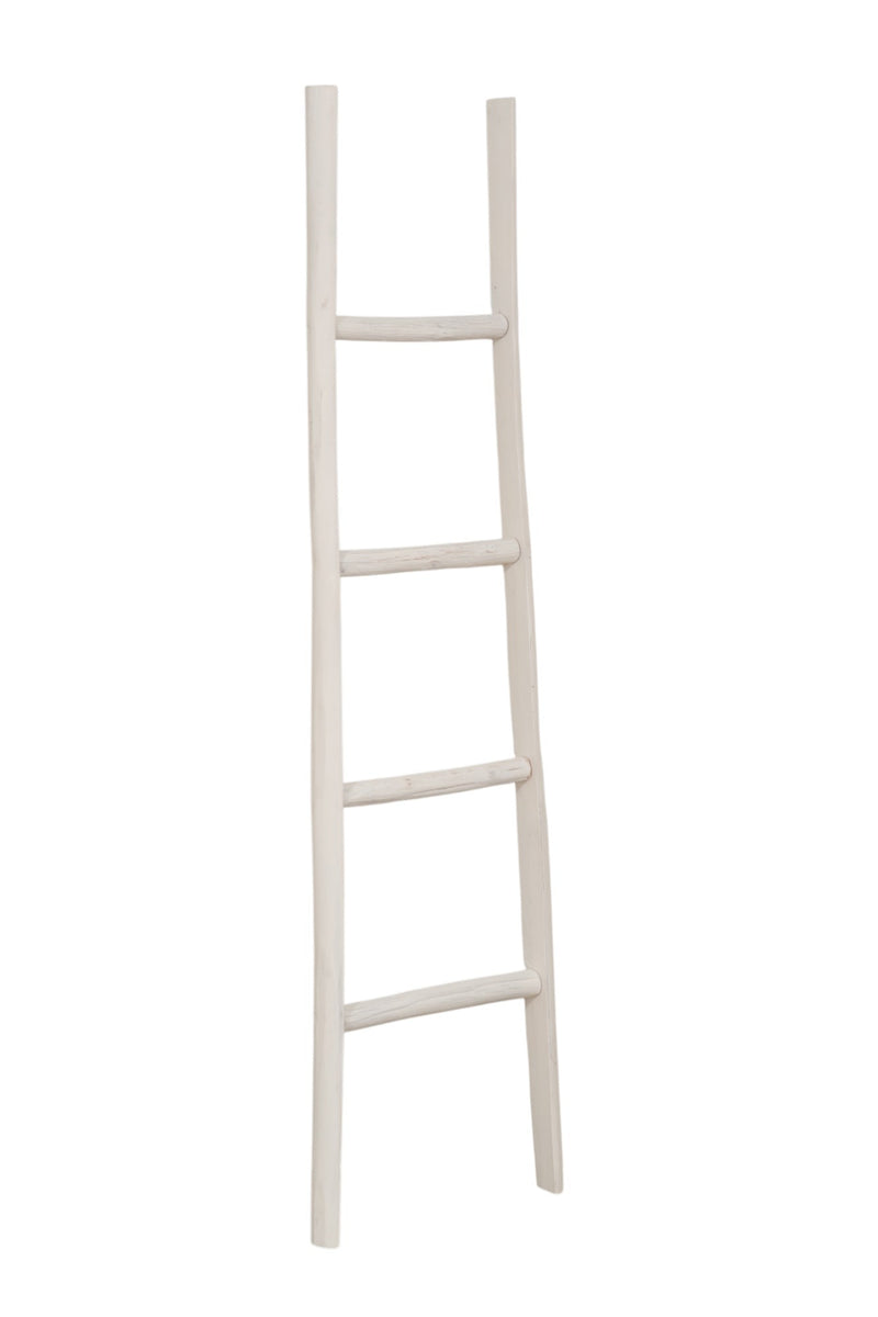 Biscottini Scala portasciugamani in legno finitura bianca anticata