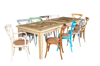 Biscottini Sedia Thonet in massello e seduta in rattan finitura rovere