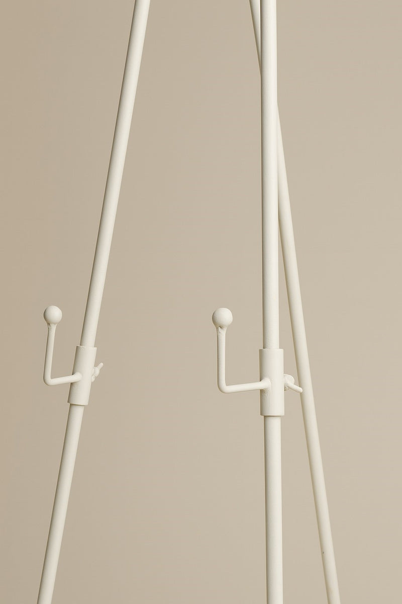 Biscottini Portaquadro in ferro battuto finitura bianca anticata L53xPR96xH150 cm Elegante