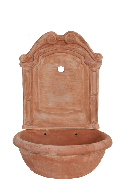 Biscottini Fontana a muro da parete da appendere in Terracotta 100% Made in Italy interamente Lavorata a Mano