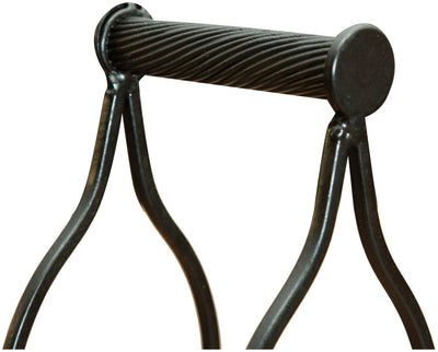 Biscottini Porta bottiglie in ferro battuto finitura nera anticata