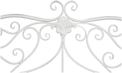 Biscottini Divanetto panca sedia seduta poltrona in ferro finitura bianca anticata L133xPR47xH90 cm