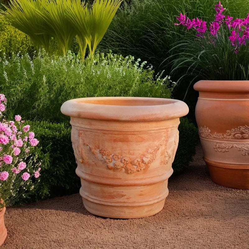 Biscottini Vaso in terracotta Galestro 100% Made in Italy, interamente fatto a mano